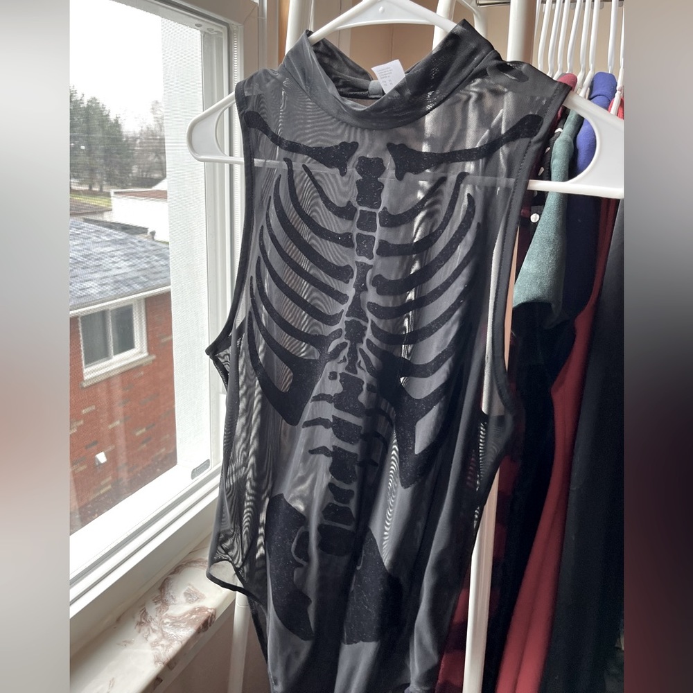 H&M - Skeleton Mesh Bodysuit - Size Medium